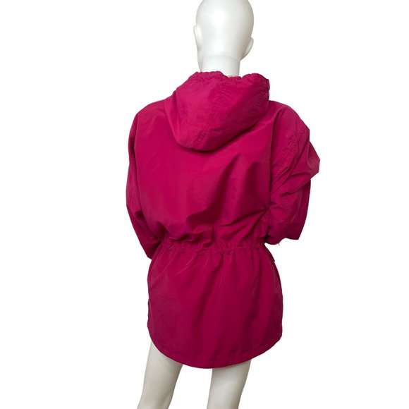Northern Reflections Vintage Women’s Jacket S Hot Pink Hood Zip Snaps Pockets - Picture 3 of 16